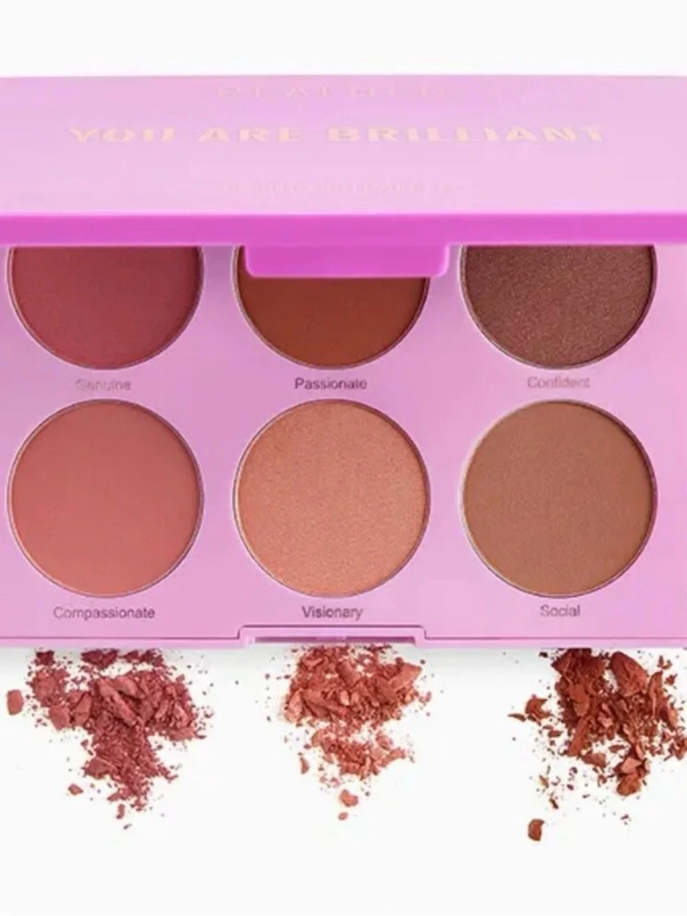 REALHER You Are Brilliant Pro Blush Palette features six blendable shades